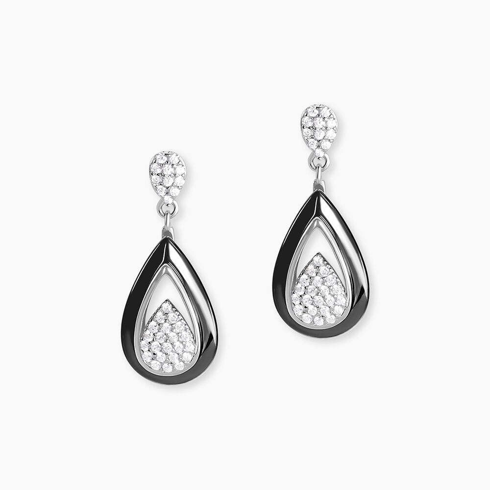 Boucles D'oreilles Pendantes Marina Cera Argent  Céramique Et Oxyde - Pendantes Femme | Marc Orian