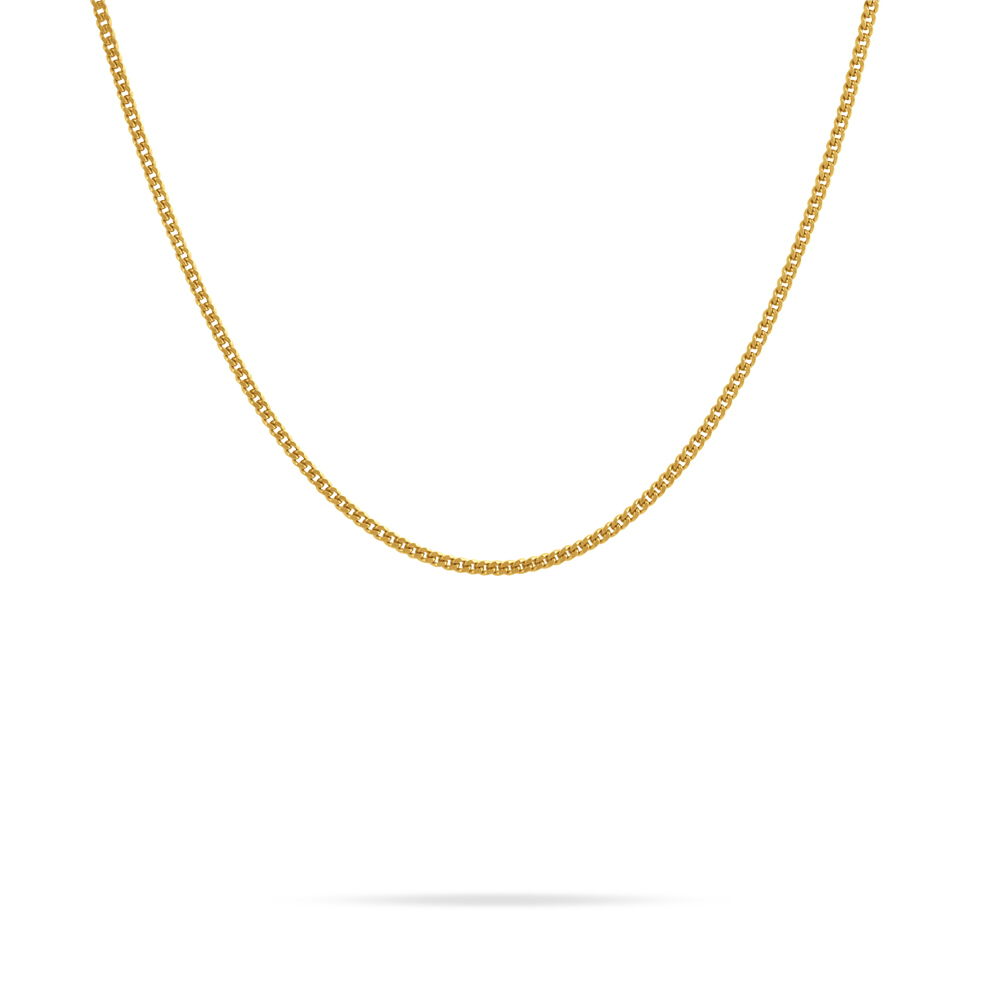 Chaîne Ixia Maille Gourmette Diamantee Or Jaune - Chaines Femme | Marc Orian