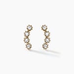 Boucles D'oreilles Puces Eva Acier Jaune Cristal - Puces Femme | Marc Orian