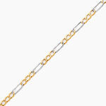 Bracelet Or Bicolore Maille Altern&eacute;e 1/3 - Bracelets mailles Femme | Marc Orian