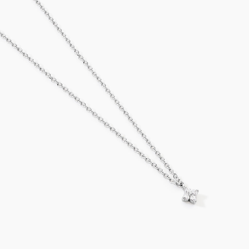Collier Leonce Argent Blanc Oxyde De Zirconium - Colliers avec pierres Femme | Marc Orian