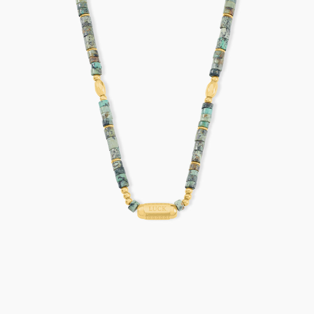 Collier Acier Jaune Turquoise - Colliers avec pierres Femme | Marc Orian