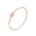 Bague Chaine Madalyn Argent Rose Oxyde De Zirconium - Solitaires Femme | Marc Orian