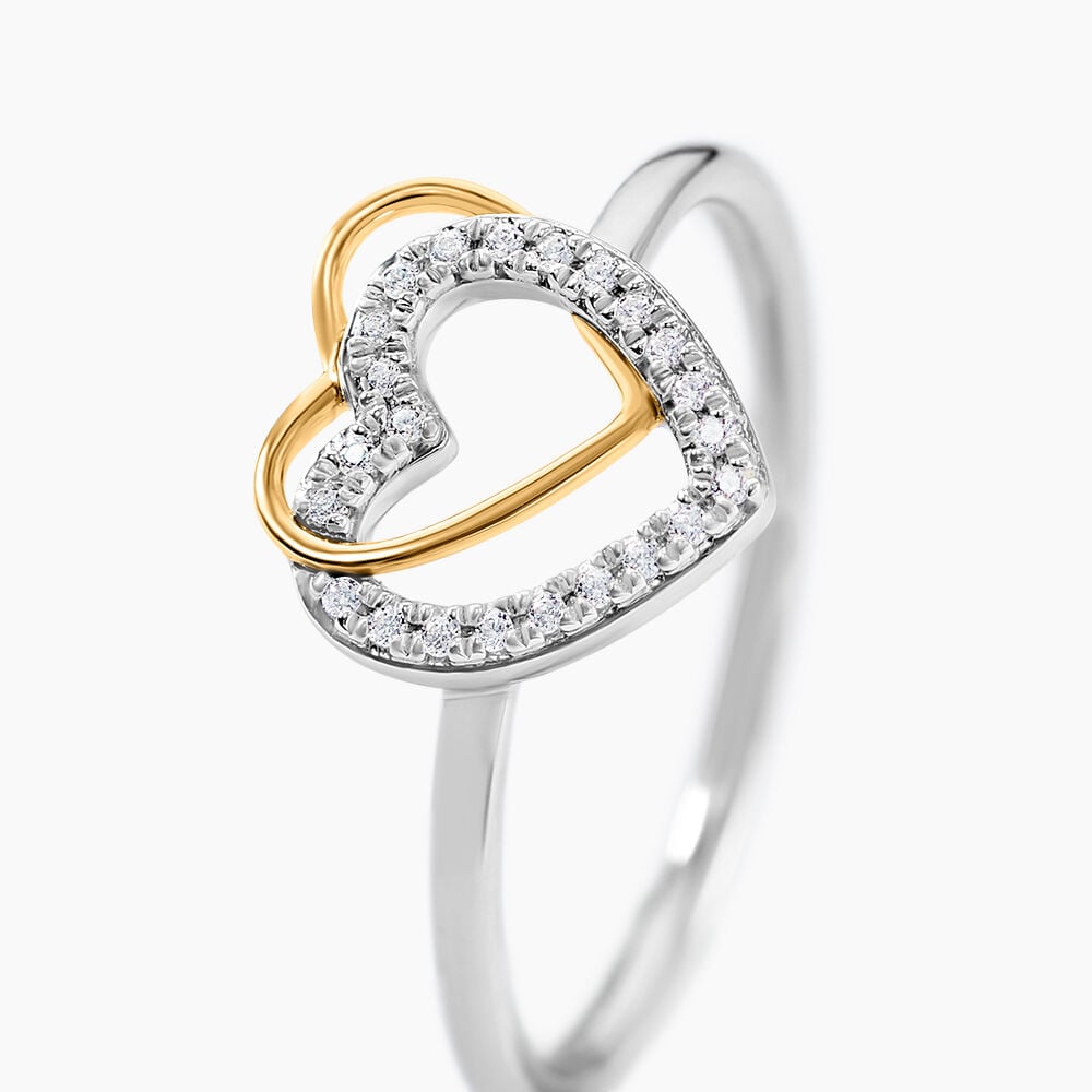 Bague Gine Or Jaune Argent Blanc Oxyde De Zirconium - Bagues de promesse Femme | Marc Orian
