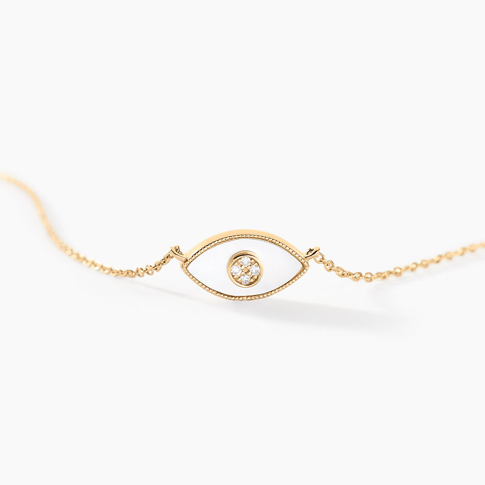 Collier Matiasma Or Jaune Nacre Diamant - Colliers avec pierres Femme | Marc Orian