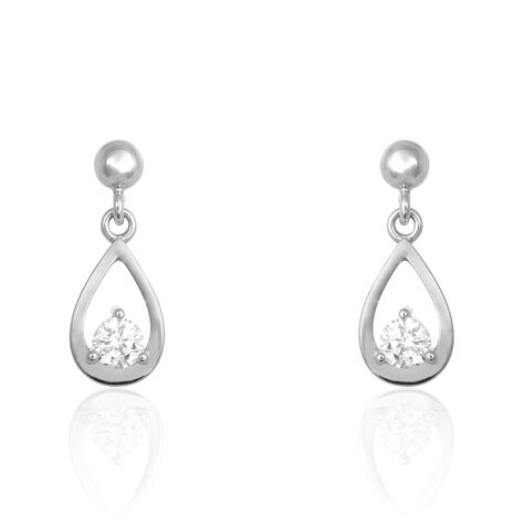 Boucles D'oreilles Puces Bethilda Argent Blanc Oxyde De Zirconium - Puces Femme | Marc Orian