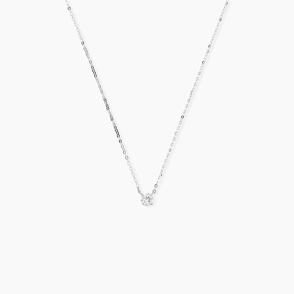 Collier Ponama Or Blanc Oxyde De Zirconium - Colliers avec pierres Femme | Marc Orian