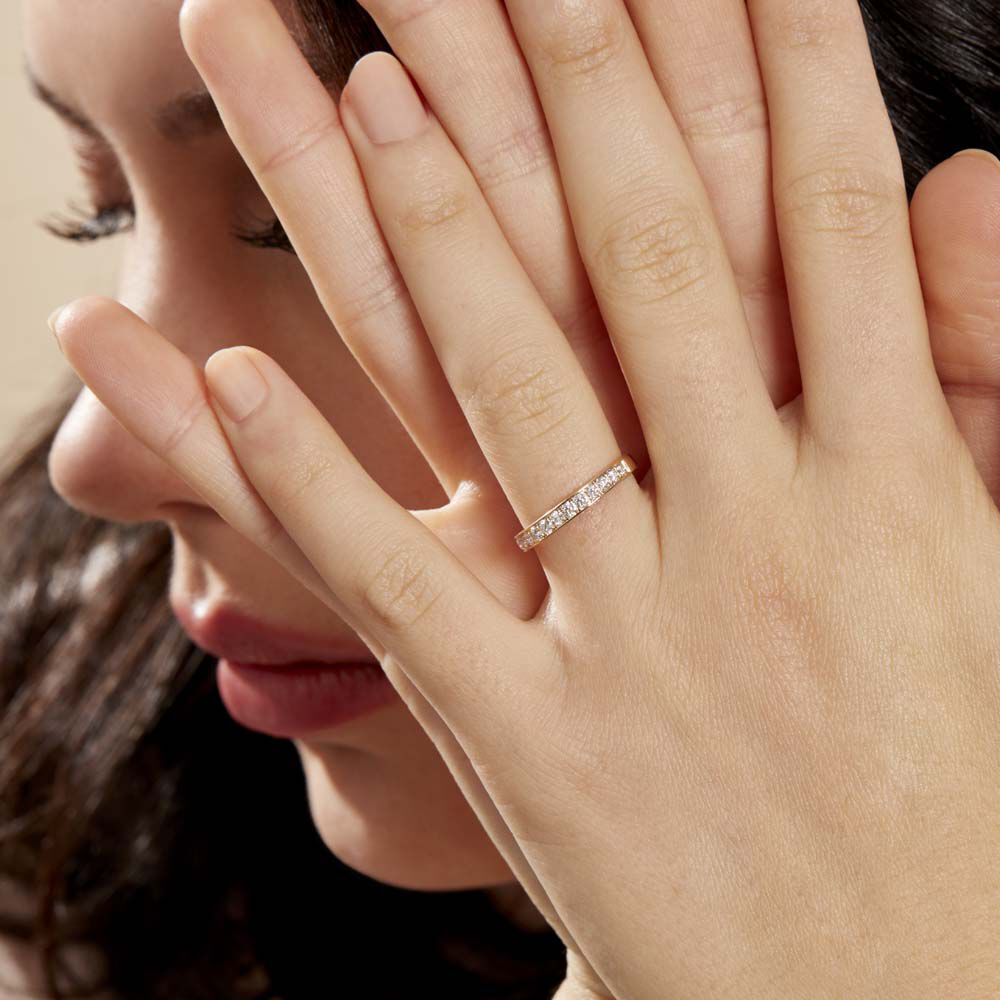 Alliance Rhea Or Jaune Diamant - Alliances avec pierres Femme | Marc Orian