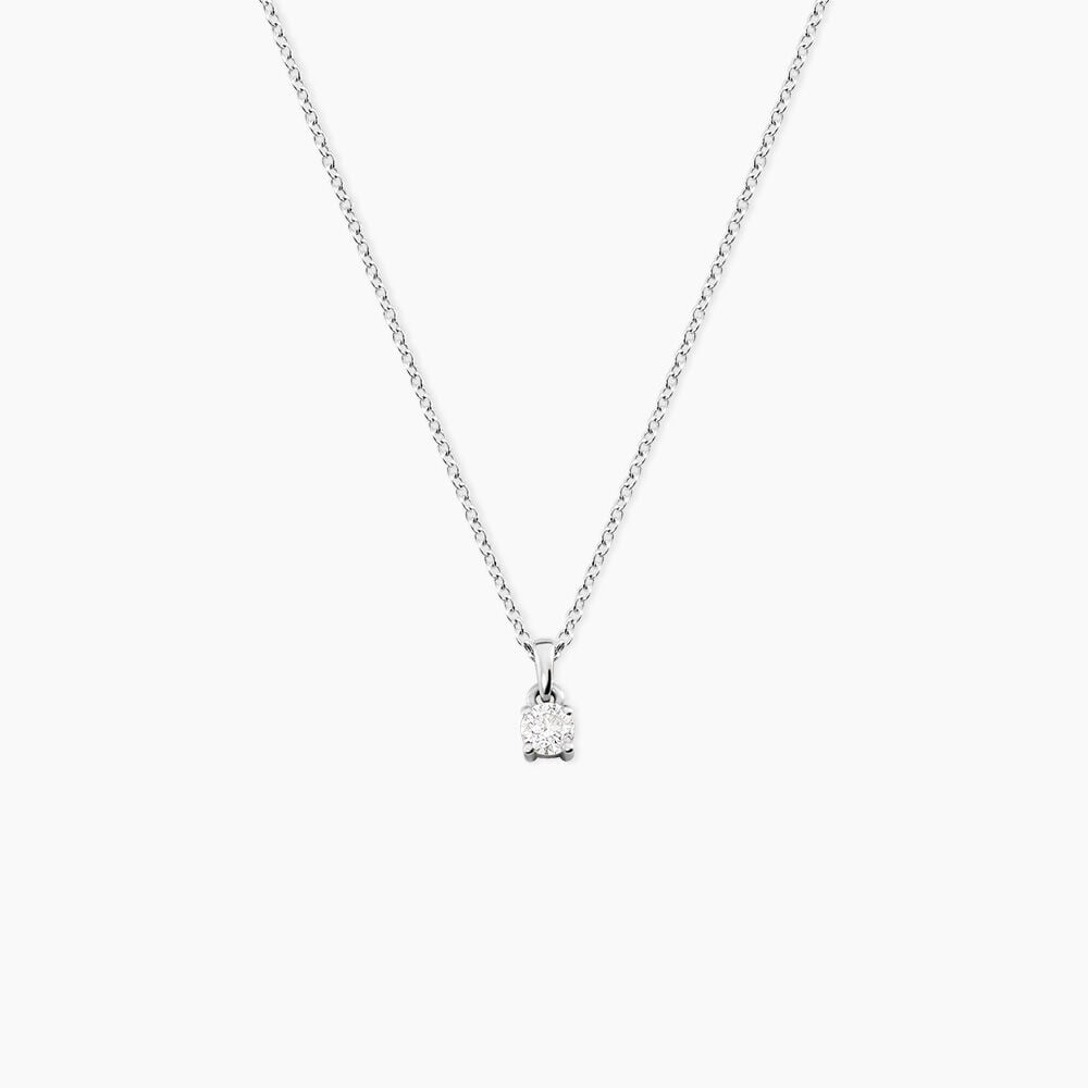 Collier Alexandra Or Blanc Diamant - Colliers solitaires Femme | Marc Orian