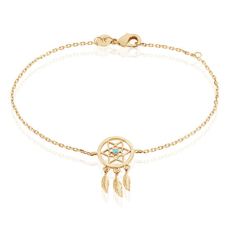 Bracelet Attrape Reves Plaque Or Jaune Pierre De Synthese - Bracelets fantaisie Femme | Marc Orian