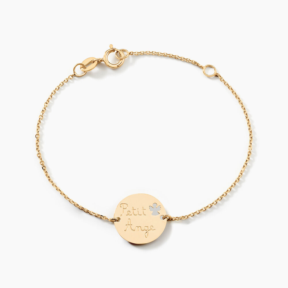 Bracelet Benedicte Message Or Jaune - Bracelets Medailles Enfant | Marc Orian