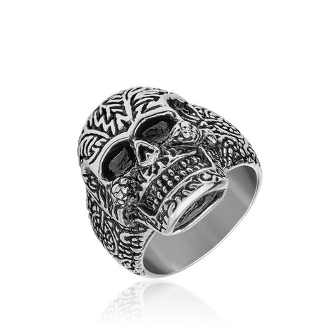 Bague Acier Blanc Et Noir Valentik - Bagues grosses Homme | Marc Orian
