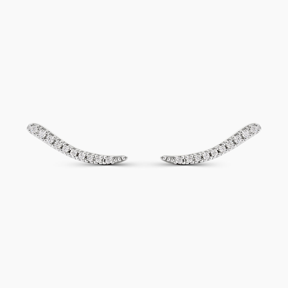 Bijoux D'oreilles Grimpants Gracelle Argent Blanc Oxyde De Zirconium - Piercings d'oreilles Femme | Marc Orian