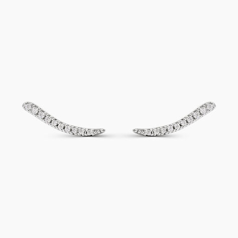 Bijoux D'oreilles Grimpants Gracelle Argent Blanc Oxyde De Zirconium - Piercings d'oreilles Femme | Marc Orian