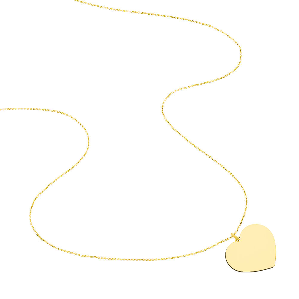 Collier Coeur Gravable Or Jaune - Bijoux personnalis&eacute;s Femme | Marc Orian