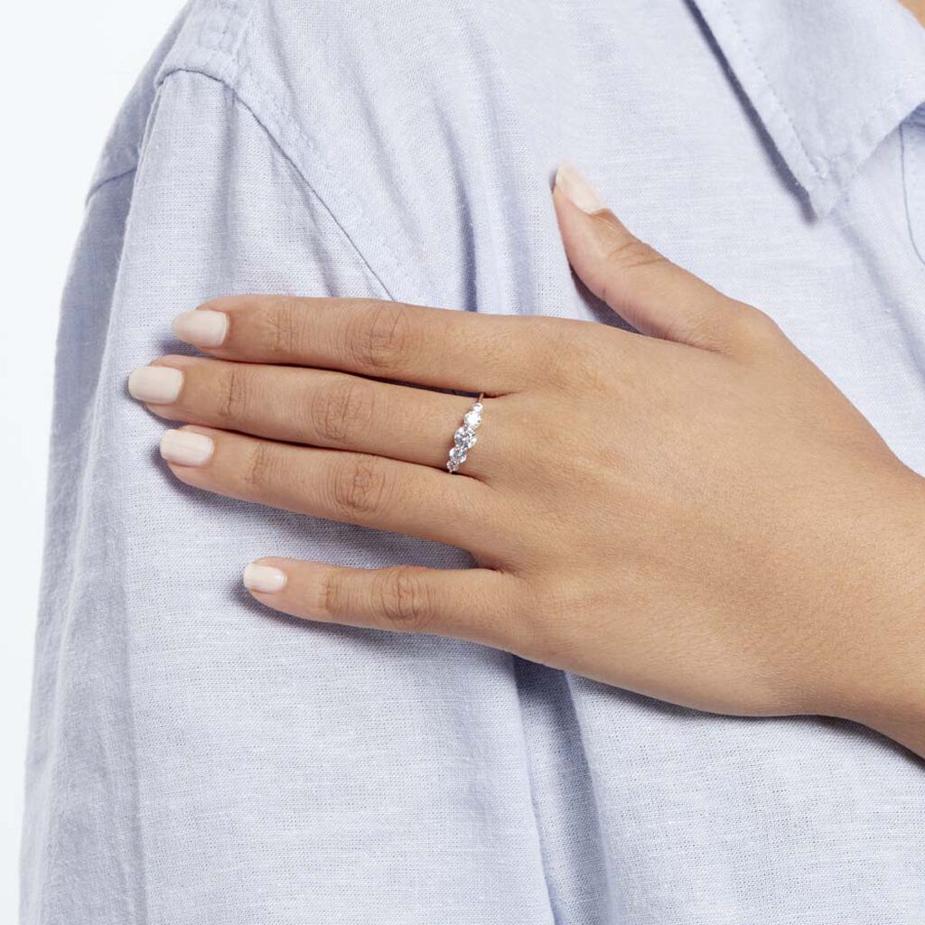 Bague Or Blanc Sibyllina Oxydes De Zirconium - Bagues Solitaire Femme | Marc Orian