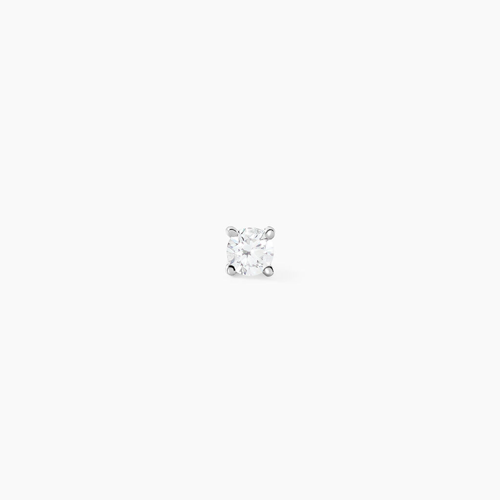 Boucle D'oreille Puce Unitaire Victoria Or Blanc Diamant - Boucles d'oreilles mariage Famille | Marc Orian