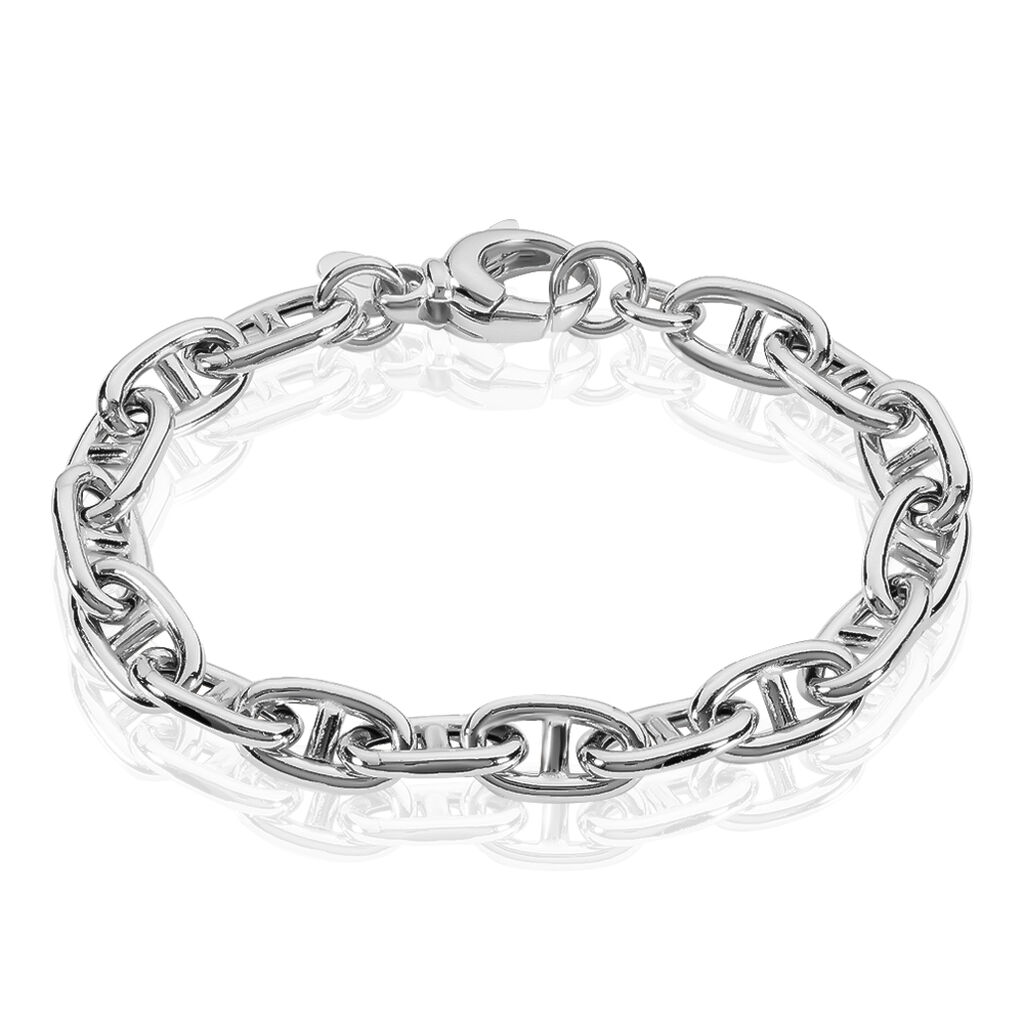 Bracelet Nazima Maille Marine Argent Blanc - Bracelets chaînes Femme | Marc Orian