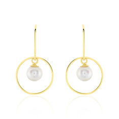 Boucles D'oreilles Pendantes Salvine Or Jaune Perle De Culture - Boucles d'oreilles Pendantes Femme | Marc Orian