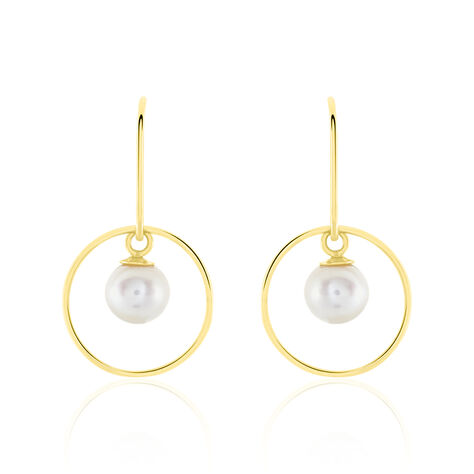 Boucles D'oreilles Pendantes Salvine Or Jaune Perle De Culture - Boucles d'oreilles Pendantes Femme | Marc Orian