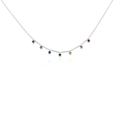 Collier Stephen Argent Blanc Oxyde De Zirconium - Colliers avec pierres Femme | Marc Orian