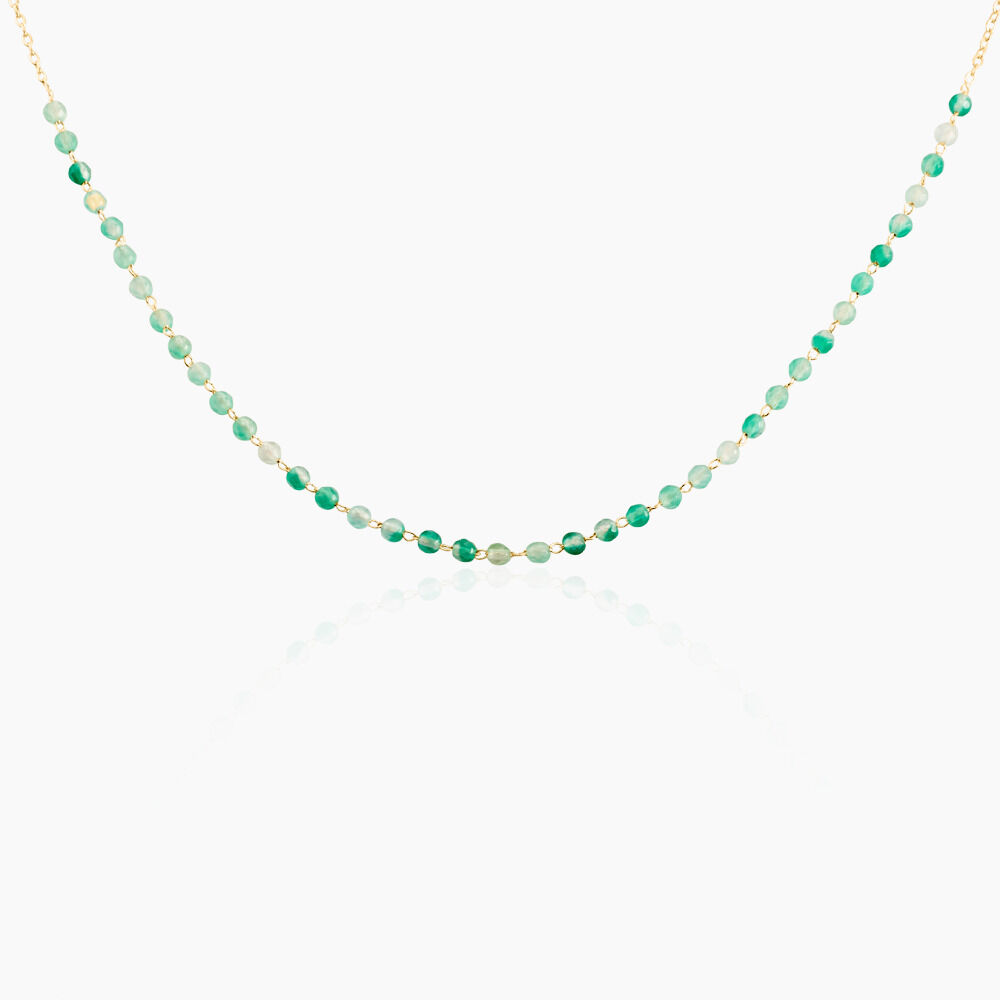 Collier Pala Plaque Or Jaune Calcédoine - Colliers avec pierres Femme | Marc Orian