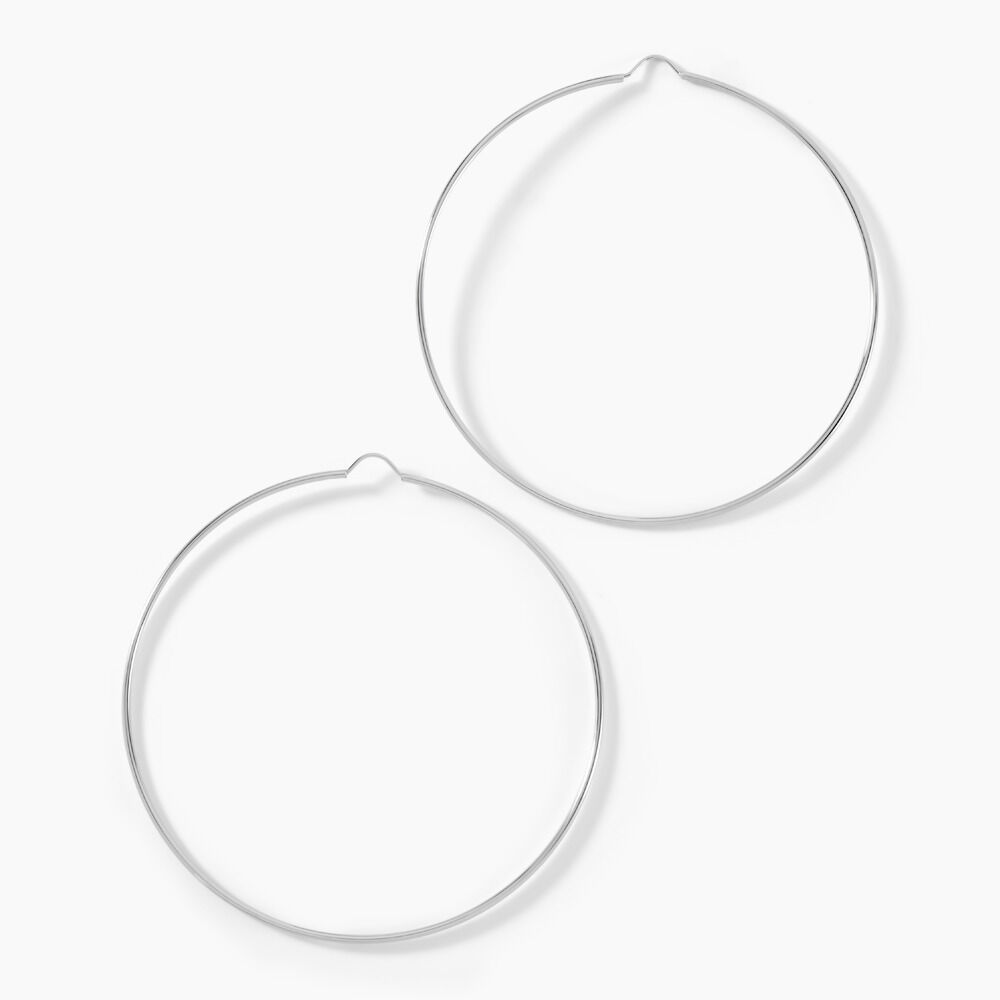 Créoles Dominae Or Blanc - Grosses créoles Femme | Marc Orian