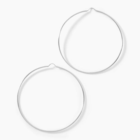 Créoles Dominae Or Blanc - Grosses créoles Femme | Marc Orian