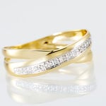 Bague Croisee Or Jaune Diamant - Parures de mariage Femme | Marc Orian