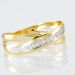 Bague Croisee Or Jaune Diamant
