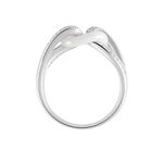 Bague Link Argent Blanc C&eacute;ramique Et Oxyde De Zirconium - Bagues avec pierre Femme | Marc Orian