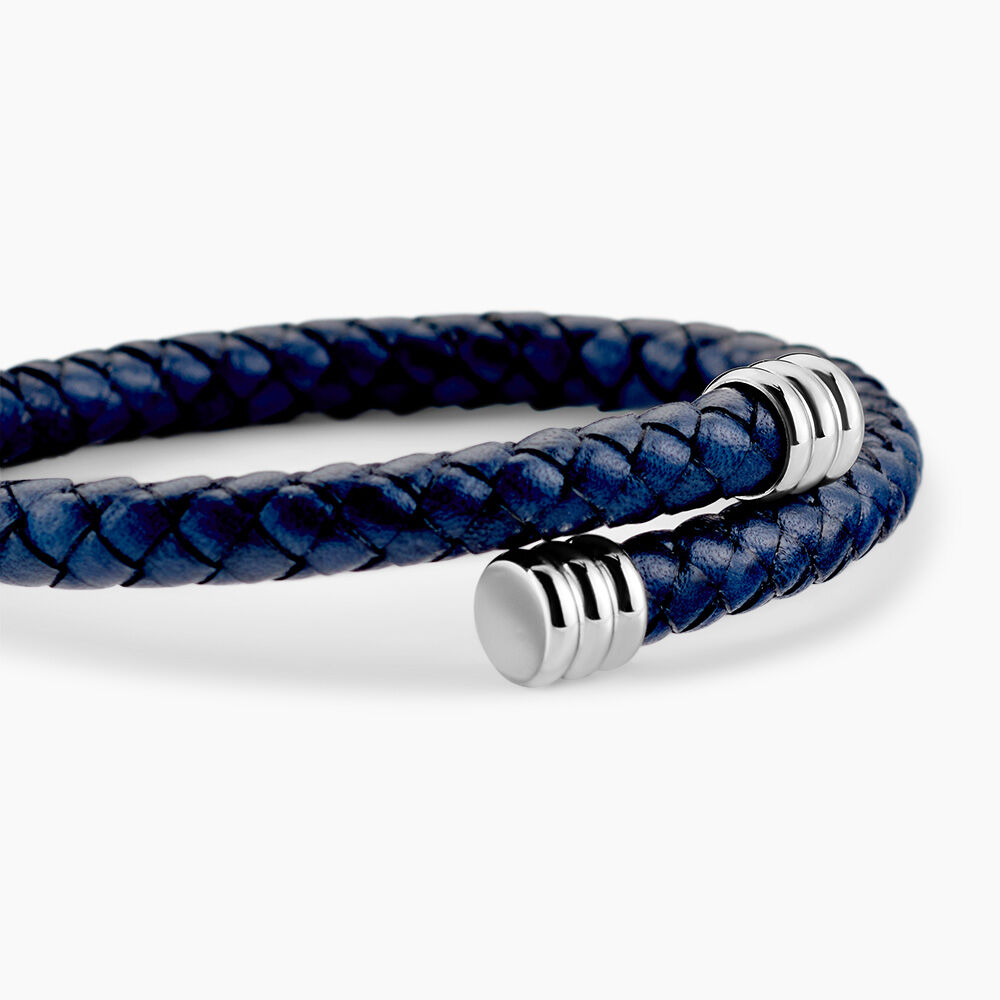 Bracelet Cuir De Vache Bleu - Bracelets cuir Homme | Marc Orian