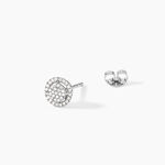 Boucles D'oreilles Puces Soleil D'hiver Or Blanc Diamant - Puces Femme | Marc Orian