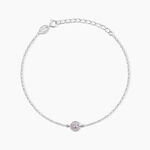 Bracelet Auxana Argent Blanc Oxyde De Zirconium - Bracelets fantaisie Femme | Marc Orian