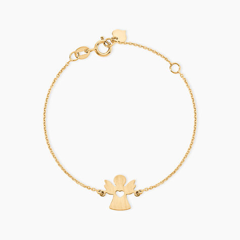 Bracelet Hallie Ange Et Coeur Or Jaune - Bracelets cha&icirc;nes Enfant | Marc Orian
