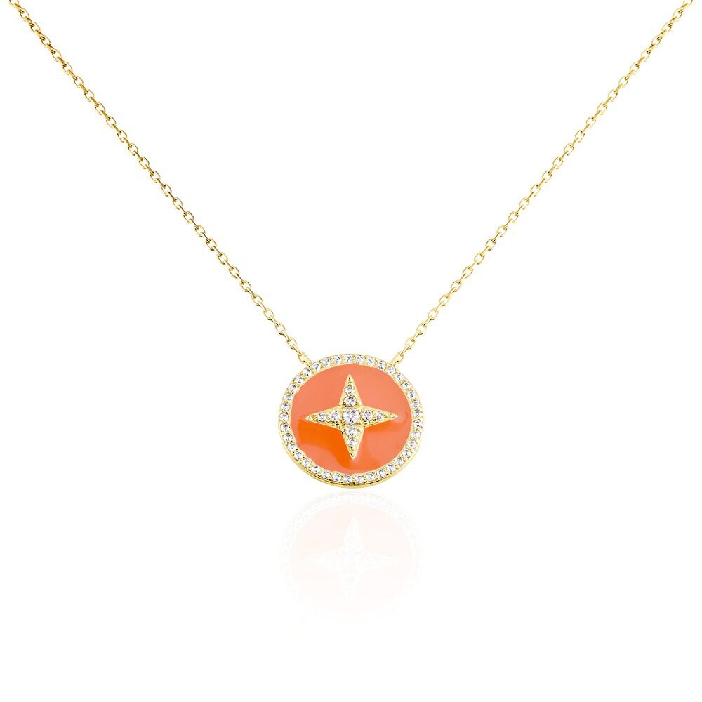 Collier Or Jaune Sweet Rosace Oxyde De Zirconium -  Femme | Marc Orian