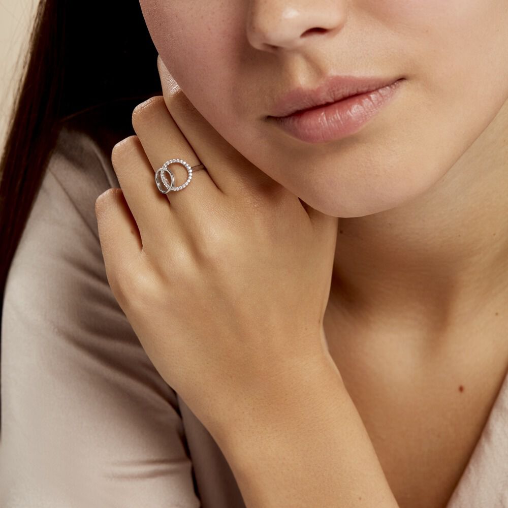 Bague Isabel Argent Blanc Oxyde De Zirconium - Bagues avec pierre Femme | Marc Orian