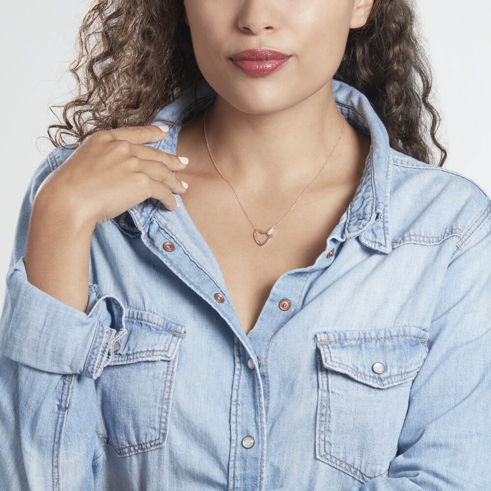 Collier Elanda Argent Rose Oxyde De Zirconium - Colliers avec pierres Femme | Marc Orian