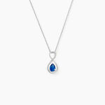 Collier Odessa Or Blanc Saphir Diamant - Colliers avec pierres Femme | Marc Orian