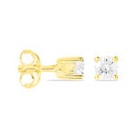 Boucles D'oreilles Puces Victoria Or Jaune Diamant - Puces Femme | Marc Orian