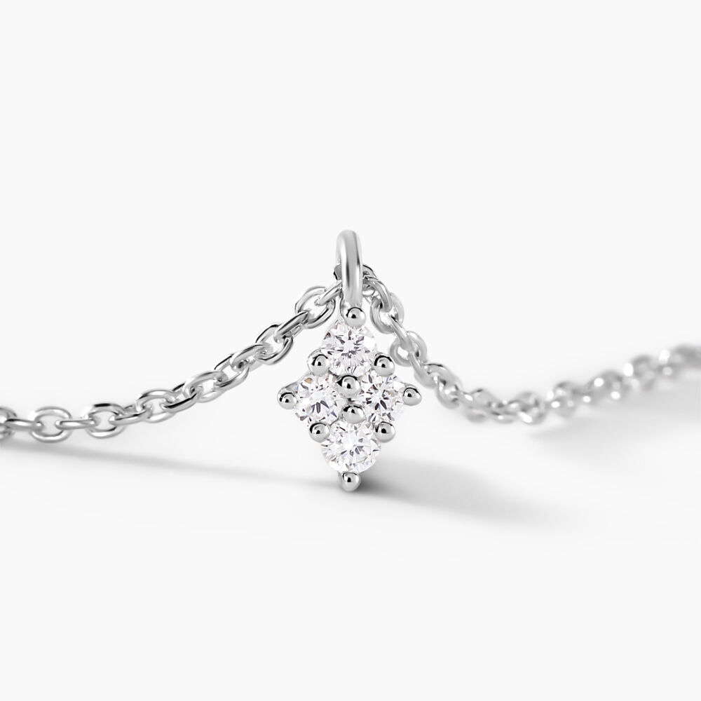 Collier Filipine Argent Blanc Diamant Synthétique - Colliers avec pierres Femme | Marc Orian