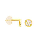 Boucles D'oreilles Puces Pastille Serti Clos Or Jaune Oxyde - Puces Femme | Marc Orian