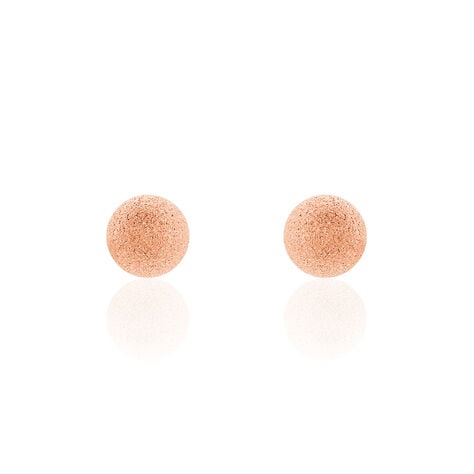 Boucles D'oreilles Puces Fidelia Boule Sablee Or Rose - Puces Femme | Marc Orian