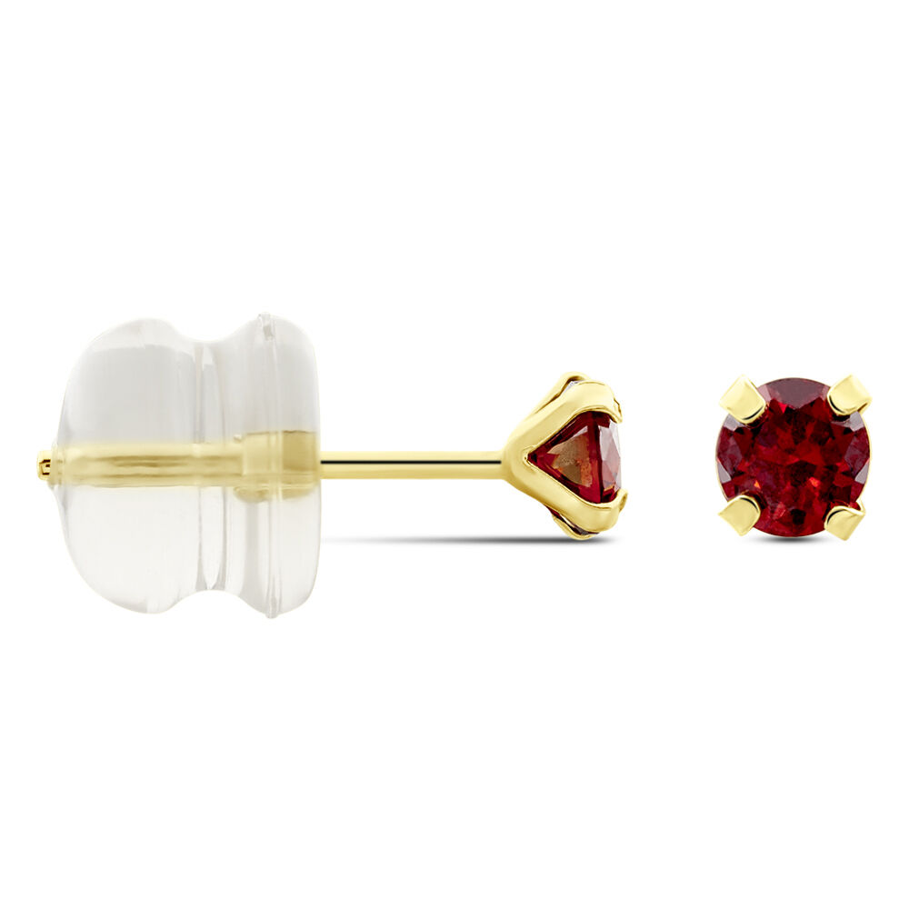 Boucles D'oreilles Puces Or Jaune Oxyde De Zirconium - Puces Femme | Marc Orian