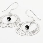 Boucles D'oreilles Pendantes Kayra Argent Blanc Pierre De Synthese - Boucles d'oreilles pampille Femme | Marc Orian