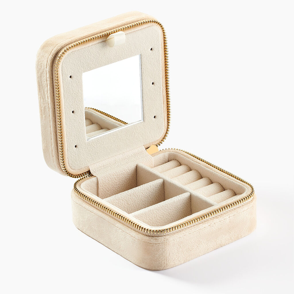 Boite à Bijou Tissu Beige - Idées cadeaux Famille | Marc Orian