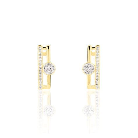 Boucles D'oreilles Puces Maellys Or Jaune Diamant - Pendantes Femme | Marc Orian