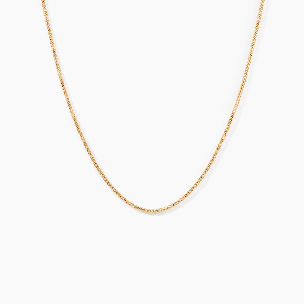 Cha&icirc;ne Clement Plaqu&eacute; Or Jaune - Colliers ras du cou Femme | Marc Orian