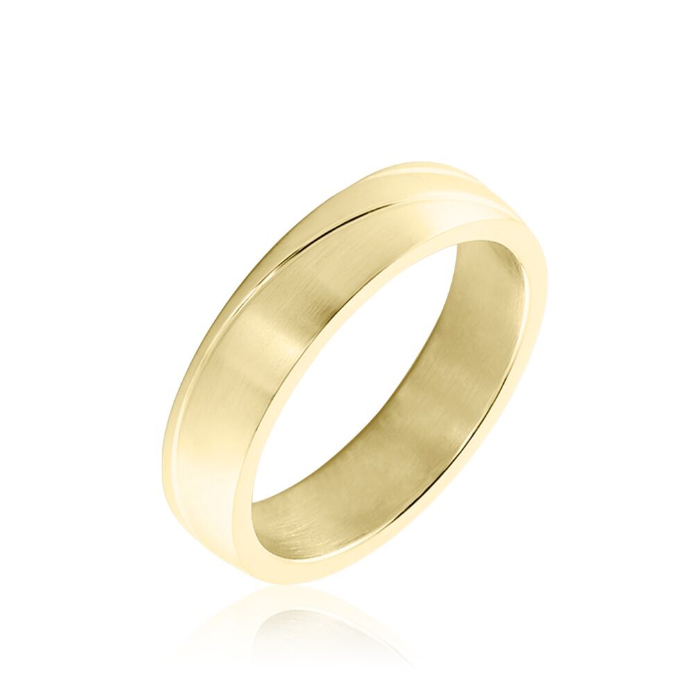 Bague Phebus Him Acier Dore -  Homme | Marc Orian