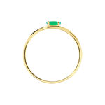 Bague Emotion Or Jaune Emeraude Diamant - Bagues vintage Femme | Marc Orian